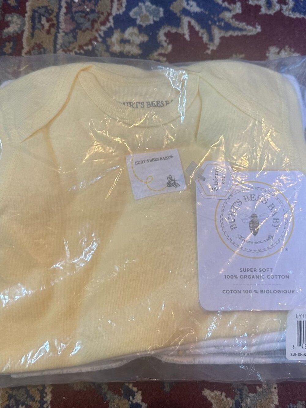Burt's Bees Baby 5-Piece Organic Bodysuit Set 3-6 Months NWT